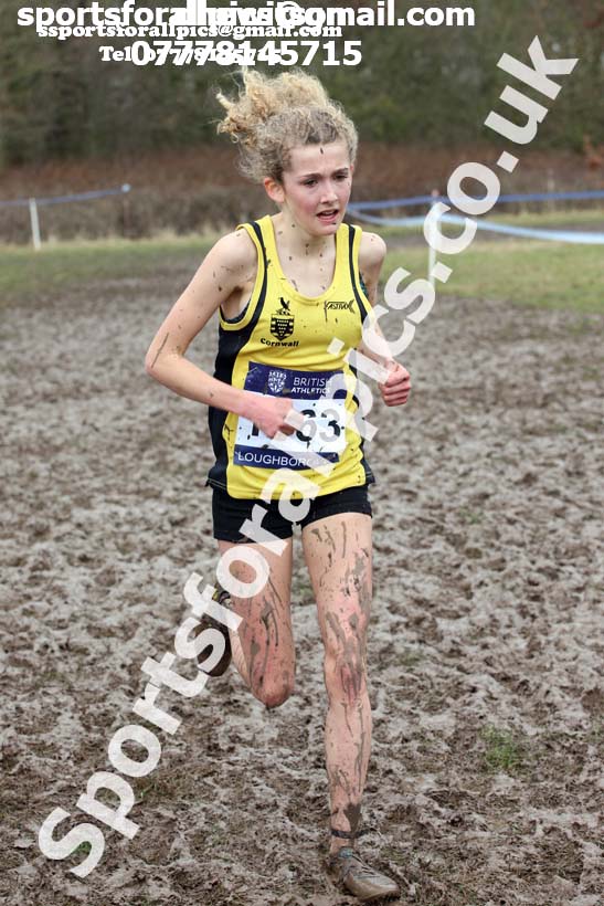 Womens under-17s 2018 British Inter Counties Cross Country Champs., Prestwold Hall, Loughborough. Photo: David T. Hewitson/Sports for All Pics